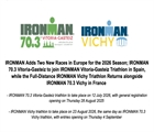 IRONMAN Adds Two New Races in Europe for the 2026 Season