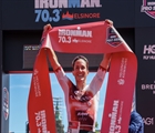 Kat Matthews GBR Martin van Riel Win IRONMAN Pro Series 70.3 Elsinore